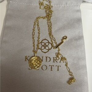 Kendra Scott Dira Coin Pendant Necklace Rose Gold New